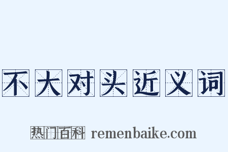 不大对头近义词是什么意思的图片
